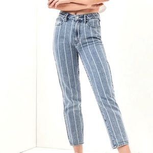 PacSun Stripe High rise Mom Jeans